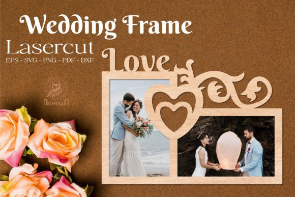 Create Elegant Designs with Wedding Frame Love Laercut SVG