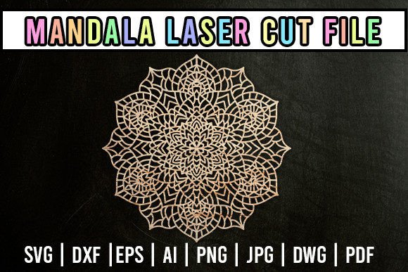 Discover the Art of Mandala Laser Cut, Coloring Page 01