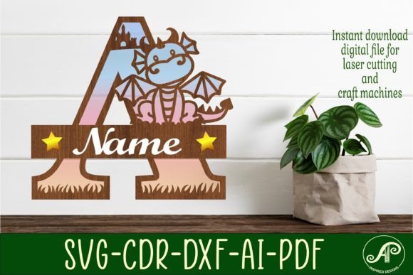 Dragon Capital Monogram Letter a SVG Cut