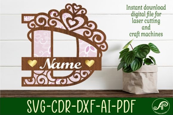 Elegant Crown Capital Monogram Letter D SVG Design