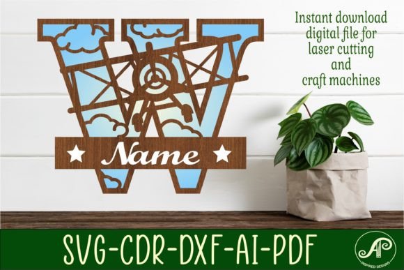 Elegant Monogram W: A Versatile SVG Cut Design