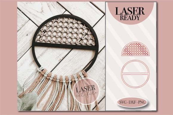 Explore the Cane Circle Rattan Macrame Svg Design