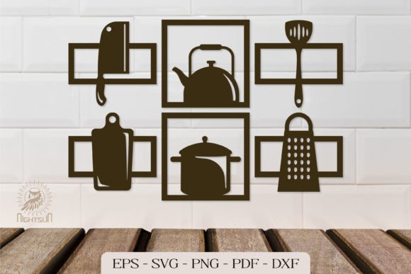 Kitchen Set Wall Decor SVG