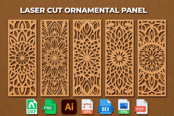 Laser Cut Ornamental Panel Template 08