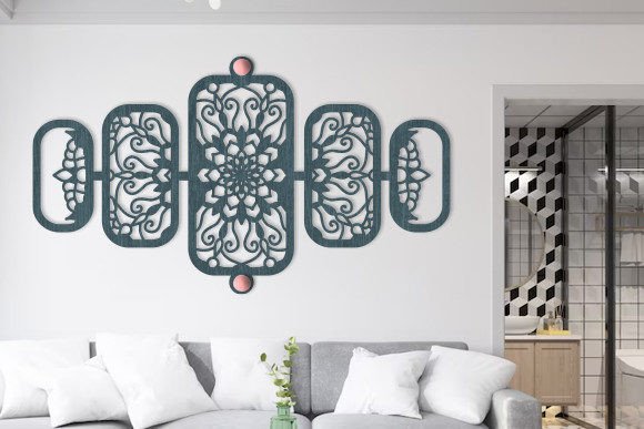 Laser Cut Wall Art Mandala Panel Svg