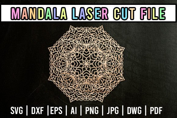 Mandala Laser Cut, Coloring Page 04: A Versatile Design Asset
