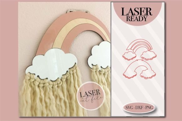 Rainbow Clouds Macrame SVG: Playful Designs for Creative Spaces