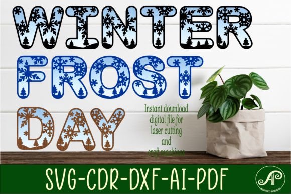 Snowflake Letters Alphabet Set: 34 Laser-Cut Characters